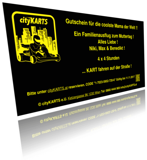 cityKARTS-Gutschein Beispiel Widmung